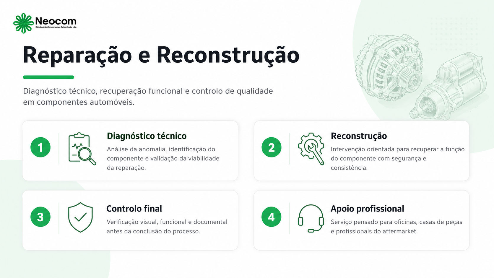 Serviço de reparação e reconstrução NEOCOM